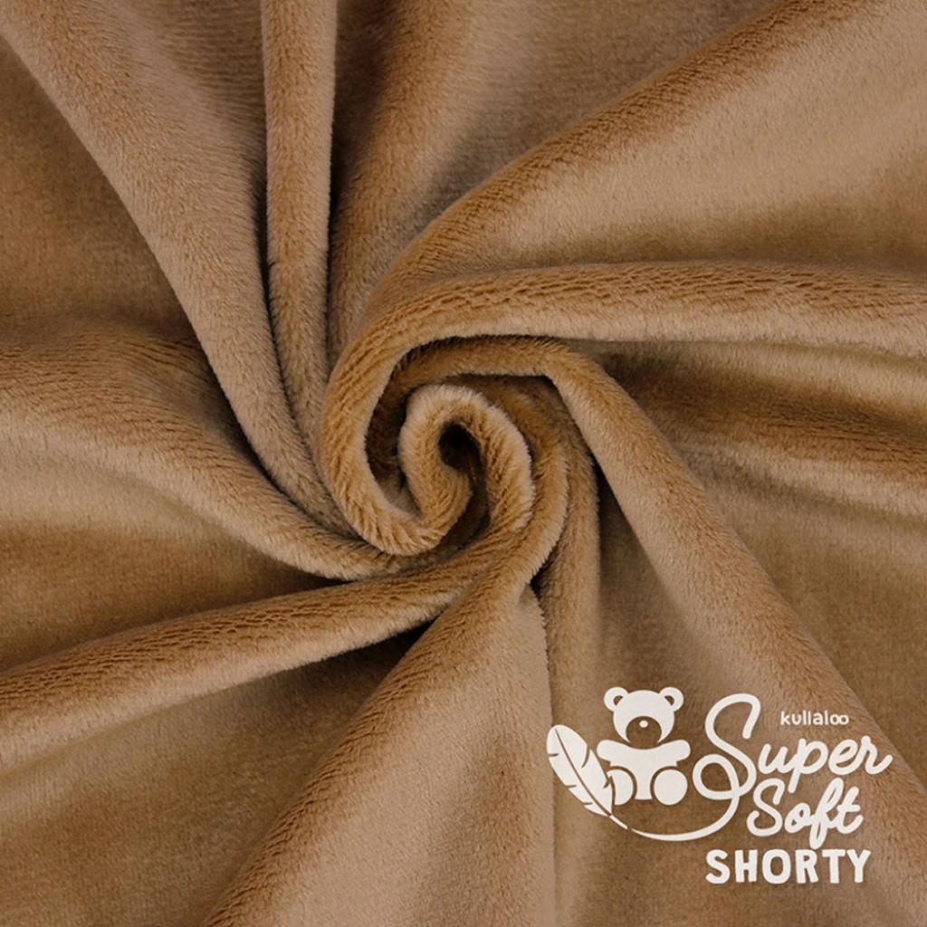 Plüschstoff Shorty uni 75x100cm braun – Kullaloo